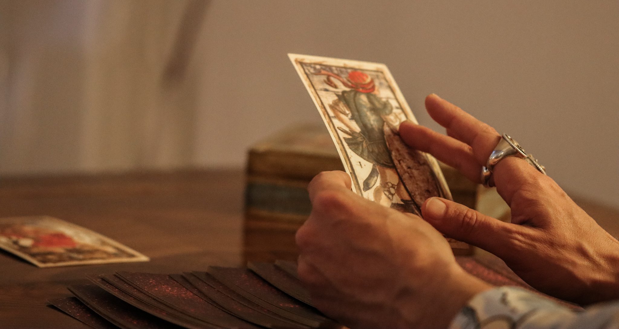 Dettaglio dell'interpretazione dell'Arcano Maggiore Panfilo dei Tarocchi Sola Busca durante una consulenza del professionista "Il Tarotmante" Federico Jeantet